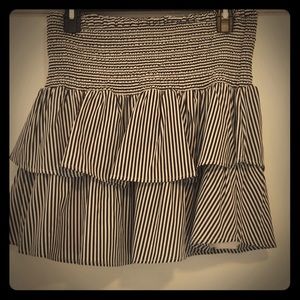 Black and white stripped skirt